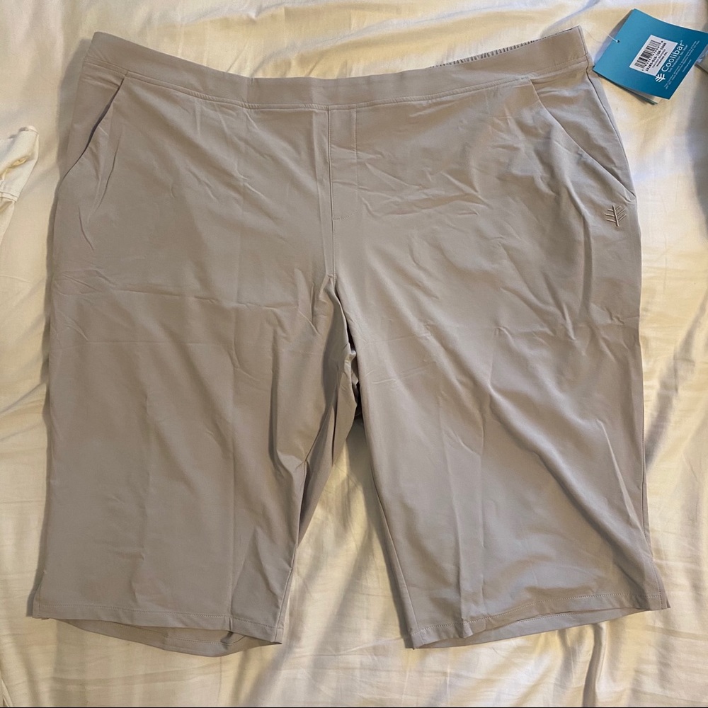 Plus Size Gray Coolibar Bermuda Shorts